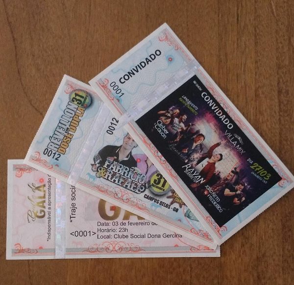 Ingressos Personalizados Pequeno